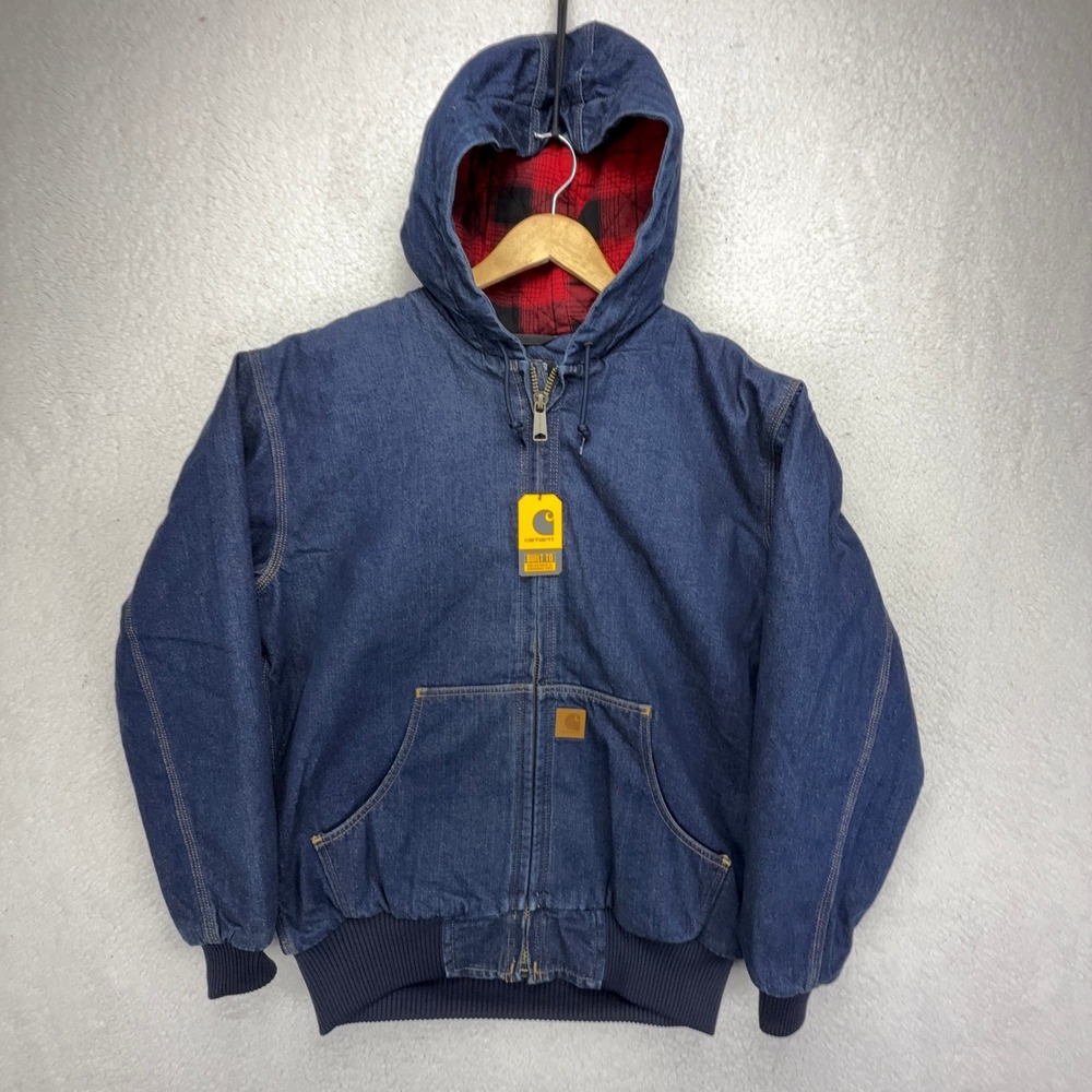 Carhartt 50th Anniversary Denim Active Jacket Mens Medium Flannel Lined NWT